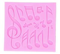 Adfaga Fai da Te Stampo in Silicone 13 Cavità Nota Musicale Torta Sapone Cioccolato Aromaterapia Stampo Argilla Grado Alimentare Non Stick Decorazione di Cottura Strumento Rosa