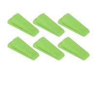 Adfaga Fermaporta con cuneo resistente, 6 pezzi, antiscivolo, impilabile, per legno, vetro, piastrelle, cemento, moquette, pavimento, casa, ufficio, garage (Verde)
