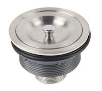 Adfaga Filtro di scarico per lavello in acciaio inox Filtro di scarico da a prova 304 con doppio tappetino in gomma per un'efficace cattura degli alimenti e prevenzione degli odor