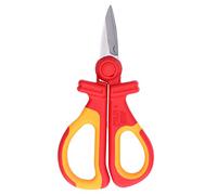 Adfaga Forbici da elettricista isolate Lame professionali in acciaio inossidabile ad alta tensione Cesoie isolanti integrali per lavori elettrici Manico in plastica da 6,1 pollici