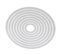 Adfaga Fustella in metallo ovale, fustella incisa, stencil decorativo in rilievo per fai da te, album di carta, biglietti di nozze, acciaio al carbonio, 12,3 x 10,3 cm
