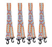 Adfaga Guinzaglio per pattini a rotelle da 4 pezzi con clip in nylon per scarponi da sci, tracolla per snowboard, pattinaggio su ghiaccio, spallacci liberi, durevole, uso multistag