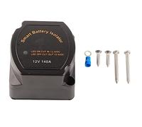 Adfaga Isolatore di batteria 12V 140A con relè automatico sensibile alla tensione, kit caricabatterie doppio per imbarcazioni, camion, ATV, roulotte con alloggiamento in ABS.