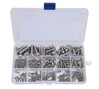 Adfaga Kit assortimento di viti a testa cilindrica con esagono incassato da 185 pezzi Viti multidimensione in acciaio inossidabile 304 per riparatori professionisti e progetti di m