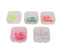 Adfaga Kit da pesca per pesca di ghiaccio 50 pezzi colorati esche per la pesca di pesci a testa in giù con barb per barbone per il ghiaccio invernale durevole ad alto contenuto di