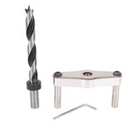 Adfaga Kit di maschere per tasselli professionali Guida per trapano autocentrante per la lavorazione del legno con localizzatore di punzoni per fori diritti per scaffali mobili Pro (6 mm)