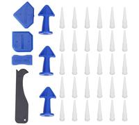 Adfaga Kit di strumenti per calafataggio, sigillante siliconico professionale, ugelli di finitura, piastre raschianti, set per cucina, bagno, riempimento pavimenti, progetti fai t
