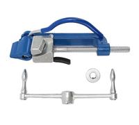 Adfaga Kit fascetta per reggia in acciaio resistente, strumento professionale per reggia autobloccante con manopola di tensione regolabile e impugnatura ergonomica per imballaggi