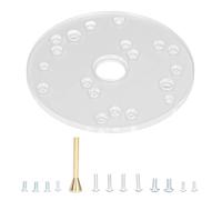 Adfaga Kit piastra base per router in acrilico con perno di centraggio universale da 6,5 pollici trasparente trasparente durevole per router include 12 viti hardware in ottone