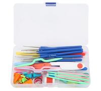 Adfaga Kit professionale per uncinetto, set completo di forniture per maglieria con uncinetti ergonomici, segnapunti, aghi, forbici e per principianti, adulti, amanti dell'artigia