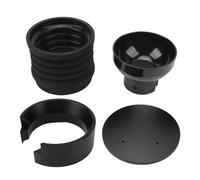 Adfaga Macinacaffè Tramoggia monodose Premium 2 in 1 Contenitore per chicchi soffiato con soffietto in silicone Imbuto dosatore da 58 mm per baristi domestici serie Mignon Amanti (Anello Nero)