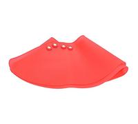 Adfaga Mantellina professionale in silicone per il taglio dei capelli, con chiusura regolabile e avvolgimento sulle spalle, ideale per salone, parrucchiere e uso domestico. Grigio/ (Rossa)