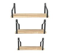 Adfaga Mensole sospese a parete in legno rustico, set di 3 ripiani multistrato, design salvaspazio, decorazione minimalista per la casa, per soggiorno, camera da letto, ufficio