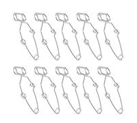 Adfaga Morsetto per provetta Morsetto per test per esperimenti di grandi dimensioni 10 pezzi Forniture da laboratorio per fisica Chimica Biologia Ferro Acciaio cromato Argento