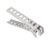 Adfaga Morsetto portavaso Pinza per piastra riscaldante in lega di alluminio resistente Antiscivolo Utensile da cucina antiscottatura per campeggio BBQ Picnic Argento