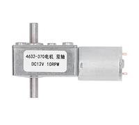 Adfaga Motoriduttore Turbo Micro riduttore compatto a coppia elevata da 12 V Design a doppio albero per apri automatici di finestre, operatori di porte e piccoli Costruzione durev (10 giri/min)