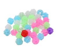 Adfaga Perline per raggi della ruota della bicicletta Decorazioni colorate per raggi in plastica Accessori facili da agganciare per biciclette 36 pezzi (Piccole perle luminose)