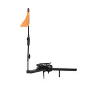 Adfaga Pesca sul Ghiaccio Tip Up con Mulinello Base Triangolare Pieghevole Canna da Pesca Invernale Asta portabandiera Accessori per Pescatori sul Ghiaccio Bandiera di avvertenza a