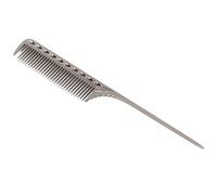 Adfaga Pettine Professionale in Alluminio a Coda di Ratto Strumento per Lo Styling dei Capelli per Salone Barbiere Stilista Uomo Donna Leggero Resistente Districante Pettine per (Grigio argento)