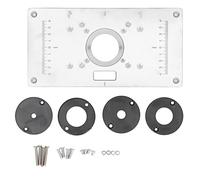 Adfaga Piastra per inserimento tavola per fresatrice Flip Board per fresatrice Piastra universale in lega di alluminio 8 mm di spessore Design multiforo inciso con precisione per p