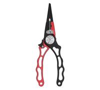 Adfaga Pinza da Pesca Professionale in Lega di Alluminio con Dispositivo di rimozione dell' e Strumento per Pesca d'Acqua Dolce in Acqua salata con Guaina e Cordino (Rosso e Nero)
