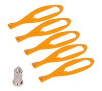 Adfaga Porta del tappo della porta del gatto 5 pacchetto giallo in plastica pesante Porp Porp Cintiere Flexible Durevole per Home Office bagno camera da letto