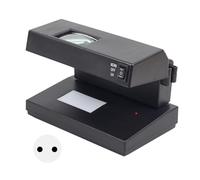 Adfaga Rilevatore di banconote professionale per banconote contraffatte con lente d'ingrandimento a LED da 15 W per banche Negozi al dettaglio Strumento di verifica valuta ABS 185x (UE 220 V)