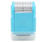 Adfaga Rullo per timbri confidenziali Materiale ABS Inchiostro fotosensibile Finestra staccabile Timbro di protezione contro il furto di identità per documenti di ufficio Documenti (Blu di piccole