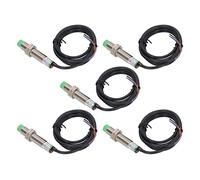 Adfaga Sensore di prossimità induttivo 5 pezzi M12 NPN NC IP65 Interruttore non di prossimità ad alta precisione per macchine utensili di automazione industriale Guscio in lega di