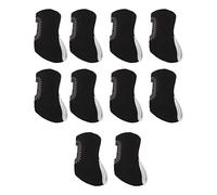 Adfaga Set di 10 coperture protettive per la testa del ferro da golf, in neoprene premium, nere, per la protezione delle mazze da golf e la prevenzione dei graffi durante il gioco