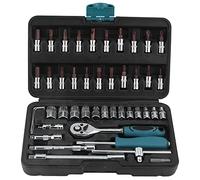 Adfaga Set di cacciaviti a bussola per riparazioni auto professionali Kit di chiavi a cricchetto per riparazioni auto Strumento di smontaggio meccanico Strumenti hardware 21834 Acc