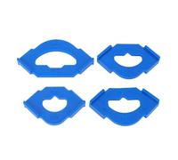 Adfaga Set di modelli di raggio per angoli arrotondati per la lavorazione del legno da 4 pezzi Set di maschere per router in plastica ABS R20 R25 R30 R40 Guida a sgancio rapido per