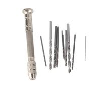 Adfaga Set di punte elicoidali professionali a mano 10 punte da trapano HHS Utensile rotante di precisione per riparazione orologi PCB, lavori artigianali, gioielli, costruzione in