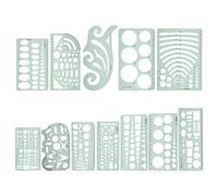 Adfaga Set di righelli da cucitura da 12 pezzi professionisti con sovrani di classificazione curva per la creazione e la progettazione di modelli di disegno in plastica di alta qua