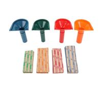 Adfaga Set di tubi di moneta professionale set ABS in plastica in plastica Conteggio delle monete per monete tubo di stoccaggio con 100 involucri per le banche Cassiere di cassiere