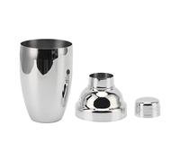 Adfaga Set shaker per cocktail da bar professionale Tazza da barman in acciaio inossidabile 304 per cocktail Tè al latte Bevande miste Antiruggine Lavabile in lavastoviglie 2 pezzi (Argento)