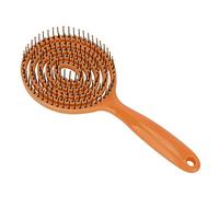 Adfaga Spazzola Districante Professionale per Capelli con Testa Tonda Super Morbida Design Massaggio Antistatico Districante Rapido per Capelli Ricci Spessi Bagnati o Asciutti Stru (Marrone)