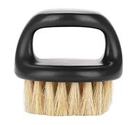 Adfaga Spazzola per barba professionale Spazzola per baffi Spazzola per modellare la barba per uomo Ammorbidente Styling Toelettatura Manico bianco nero 6,5 cm Dimensioni viaggio (HY002-3 Manico