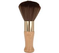 Adfaga Spazzola professionale per spolverare il collo per barbiere Spazzola per la pulizia della rasatura dei capelli morbidi con manico in legno Strumento per lo styling del salon (legno naturale)