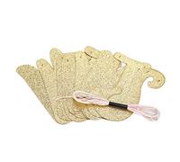 Adfaga Striscione JUST MARRIED Elegante decorazione per matrimonio Cartello rustico con stamina Decorazione per addio al nubilato Decorazione per feste Oro Argento 14 cm Stella fil (appena