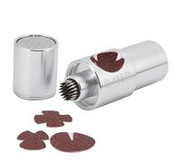 Adfaga Strumento per affilare la Punta del Bastoncino da Biliardo Professionale in Alluminio di Alta qualità con Carta vetrata per Giocatori di Snooker e Biliardo Argento 7,5x2 cm