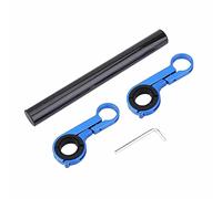 Adfaga Supporto per prolunga per Manubrio della Bicicletta Supporto a Doppia Staffa per Luce della Bici Torcia Tachimetro Accessori per Clip per Telefono per Computer Lega di allum (Blu)
