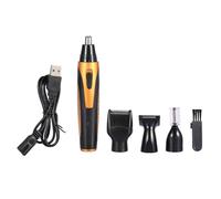 Adfaga Tagliacapelli elettrico 4 in 1 per naso, orecchie, barba e sopracciglia uomo, ricaricabile, kit multifunzionale per la cura della persona con caricatore USB, lame in acciai