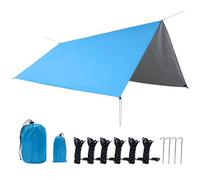 Adfaga Tenda a vela resistente e resistente, parasole per patio esterno, giardino, cortile, sabbia, parasole, con picchetti, corda, custodia, 10 x 10 piedi