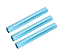 Adfaga Testimone da Competizione Lega di Alluminio Intagliato Cavo Colore Brillante Leggero Resistente Superficie Liscia per Gare di staffetta di Allenamento su Pista Giochi Sportivi 3 (Blu)