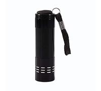 Adfaga Torcia 9 LED Ultravioletta Torcia a luce nera Lega di alluminio Luce portatile portatile per rilevare denaro contraffatto Crepe nel vetro 395 410nm Lunghezza d'onda Nero 8,4