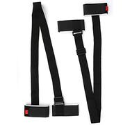 Adfaga Tracolla da snowboard Cintura portasci regolabile per trasporto a mani libere Resistente nylon EVA Doppia tracolla da sci Set di 2 Nero 43,3 pollici per gite sugli sci in fa