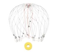 Adfaga Trappola per granchi in acciaio inossidabile Rete da pesca espandibile automatica Raccoglitore per granchi pieghevole con rullo in schiuma per la pesca sul lago di mare e fi (62 cm/24,4