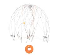 Adfaga Trappola per granchi in acciaio inossidabile Rete da pesca espandibile automatica Raccoglitore per granchi pieghevole con rullo in schiuma per la pesca sul lago di mare e fi (52 cm/20,47