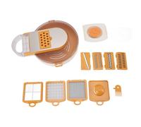 Adfaga Tritaverdure professionale con cestello colino Robot da multiuso per affettare a dadini Grattugiare Elementi essenziali per la Plastica ABS Set da 14 pezzi Resistente